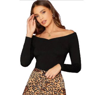 CLAFOUTIS Off-Shoulder Slim Fit Top at Rs.299
